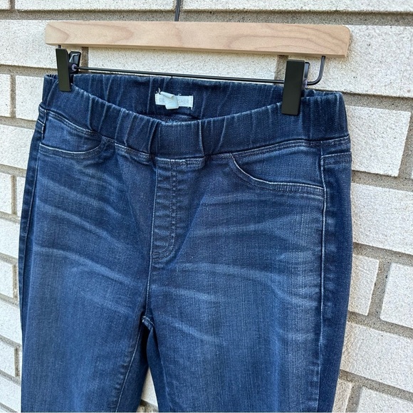 Eileen Fisher Organic Cotton High Stretch Waist Denim Jean Leggings - Picture 5 of 8